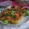 Early morning mini quiches with spinach and herbs