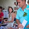 Wayne Black - Grand Slam doubles tennis champion and Tree champion in Zim - with his indigenous corsage!