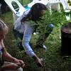 Sylvia and Wendy pruning indigenous acacias